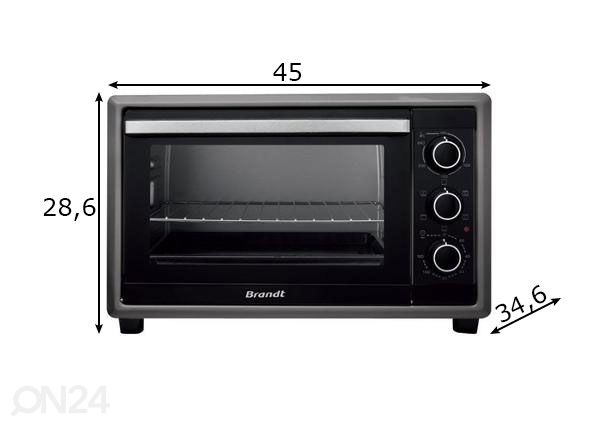 Настольная печь Brandt FC21MUB размеры