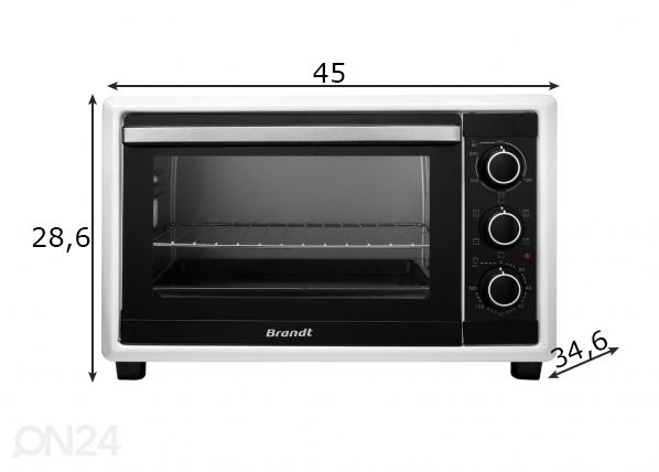 Настольная печь Brandt FC21MUW размеры