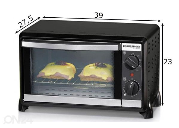 Настольная печь Rommelsbacher BG950 размеры