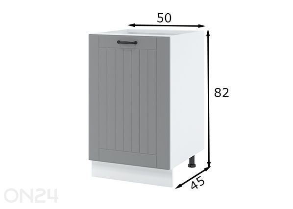 Нижний кухонный шкаф с дверцей 50 см размеры