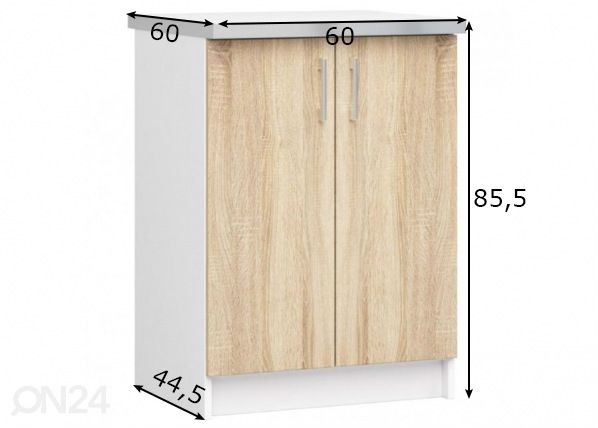 Нижний кухонный шкаф 60 cm размеры