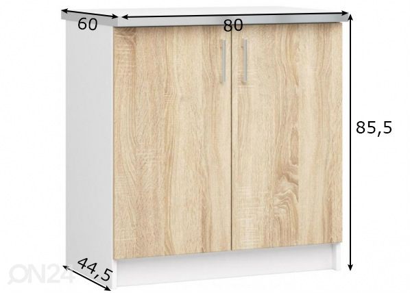 Нижний кухонный шкаф 80 cm размеры