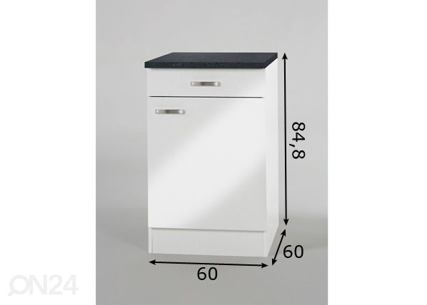 Нижний кухонный шкаф Lagos 60 cm размеры