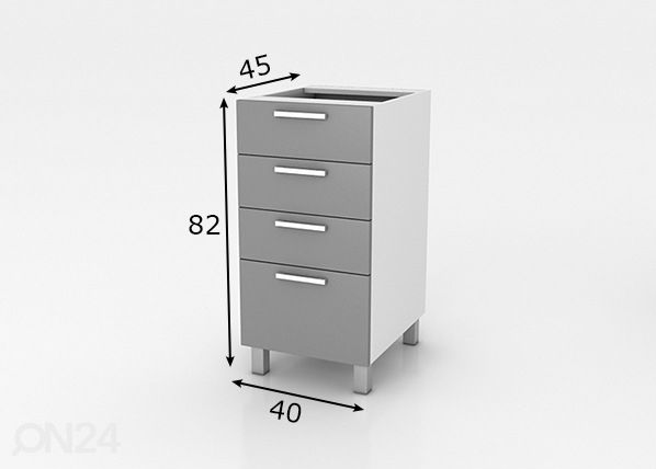 Нижний кухонный шкаф Nantes 40 cm размеры