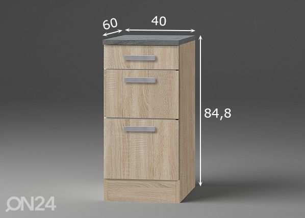 Нижний кухонный шкаф Neapel 40 cm размеры