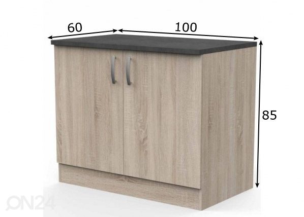Нижний кухонный шкаф Paprika 100 cm размеры