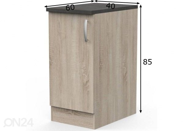 Нижний кухонный шкаф Paprika 40 cm размеры