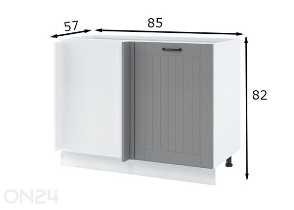 Нижний угловой кухонный шкаф с дверцей, 105x65 см размеры