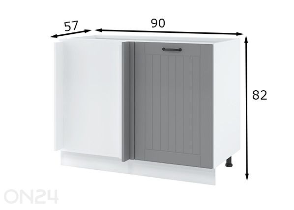 Нижний угловой кухонный шкаф с дверцей, 110x65 см размеры