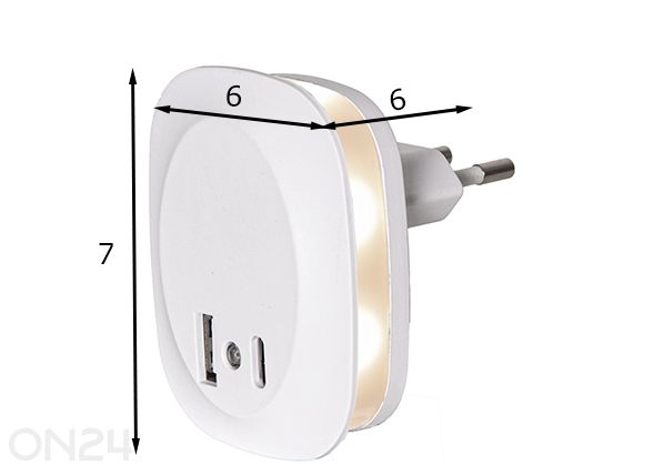 Ночник с USB-зарядкой размеры