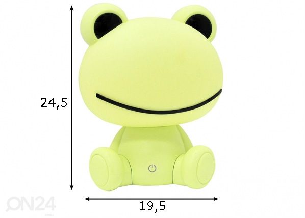 Ночник Frog LED, зеленая размеры