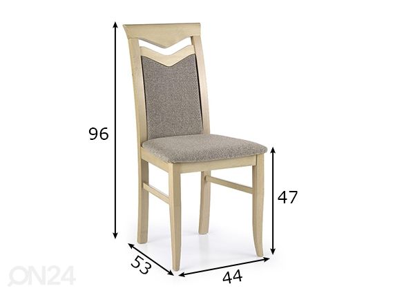 Обеденные стулья, 2 шт размеры