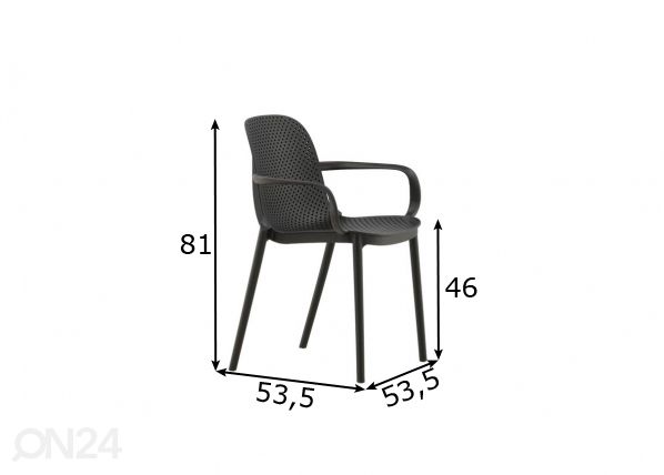 Обеденные стулья Baltimore, 2 шт размеры