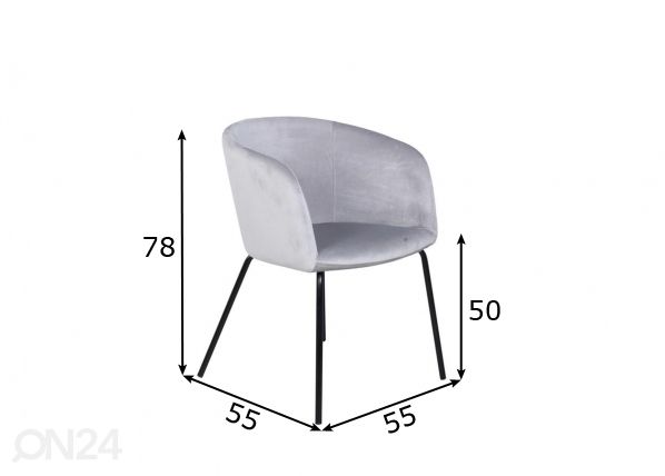 Обеденные стулья Berit, 2 шт размеры