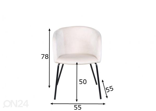 Обеденные стулья Berit, 2 шт размеры