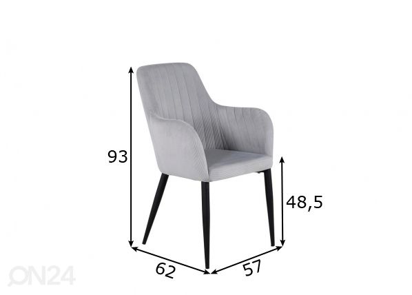 Обеденные стулья Comfort, 2 шт размеры