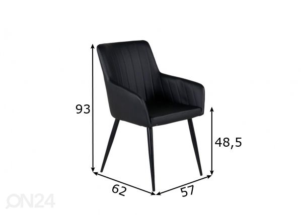 Обеденные стулья Comfort, 2 шт размеры