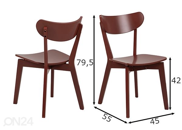Обеденные стулья Concord, 2 шт размеры