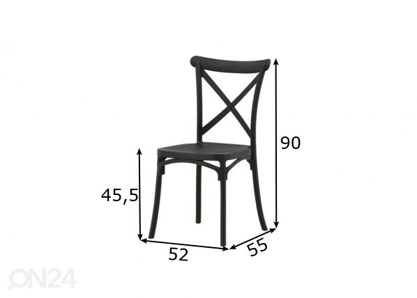 Обеденные стулья Crosett, 2 шт размеры