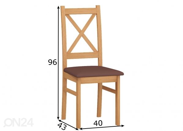 Обеденные стулья Eco, 2 шт размеры