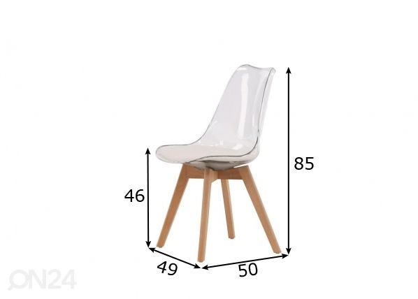 Обеденные стулья Edvin, 2 шт размеры