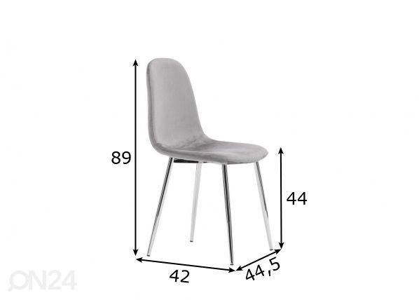 Обеденные стулья Eva, 2 шт размеры
