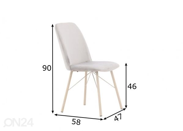 Обеденные стулья Everyday, 2 шт размеры