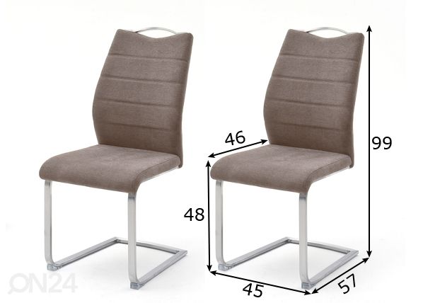 Обеденные стулья Ferrera, 2 шт размеры
