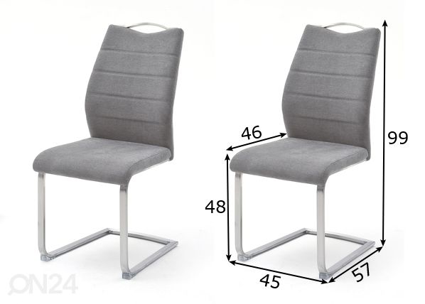 Обеденные стулья Ferrera, 2 шт размеры