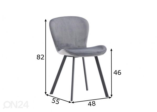 Обеденные стулья Lilja, 2 шт размеры