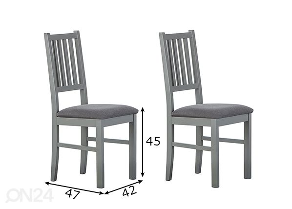 Обеденные стулья Luzerna, 2 шт размеры