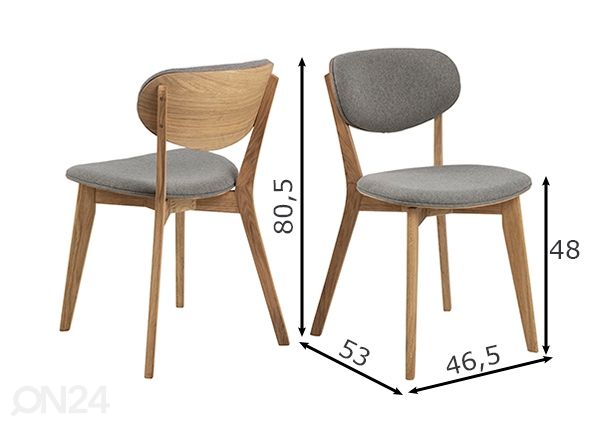 Обеденные стулья Minnesota, 2 шт размеры