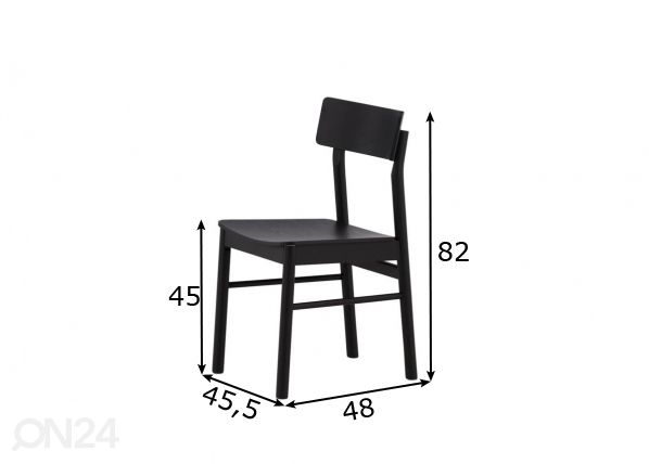 Обеденные стулья Montros, 2 шт размеры