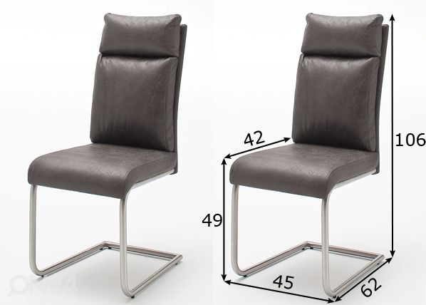 Обеденные стулья Pia, 2 шт размеры