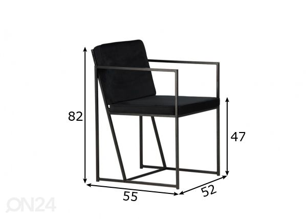 Обеденные стулья Richmond, 2 шт размеры