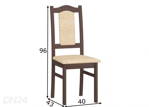 Обеденные стулья Safari, 2 шт размеры