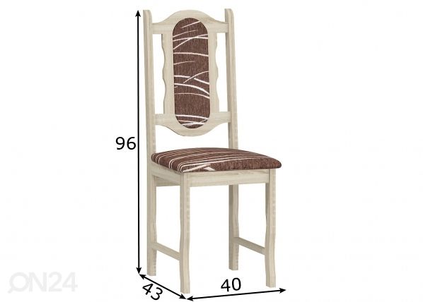 Обеденные стулья Safari, 2 шт размеры