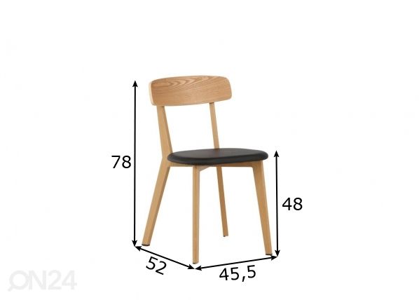 Обеденные стулья Sanjos, 2 шт размеры