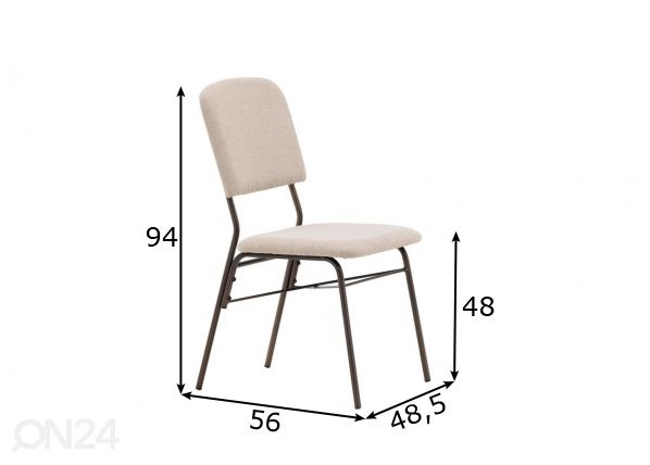 Обеденные стулья Seda, 2 шт размеры