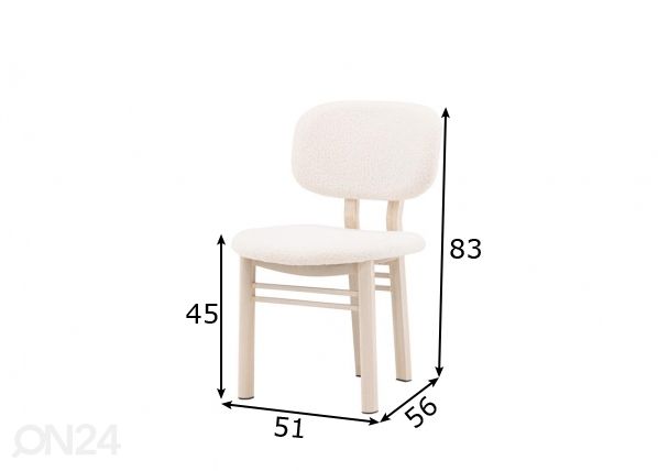 Обеденные стулья Sia, 2 шт размеры