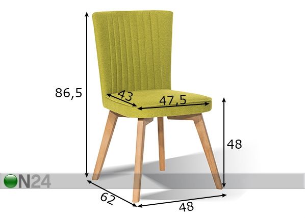 Обеденные стулья Sit, 2 шт размеры