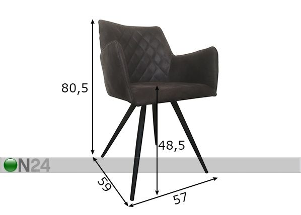 Обеденные стулья Sit, 2 шт размеры