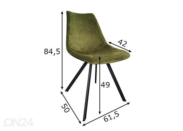 Обеденные стулья Sit, 2 шт размеры