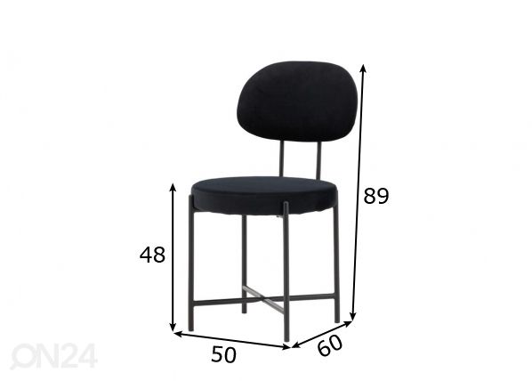 Обеденные стулья Stella, 2 шт размеры