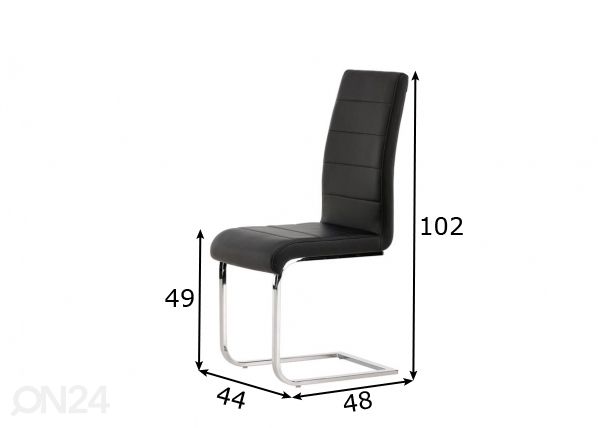 Обеденные стулья Tempo, 2 шт размеры