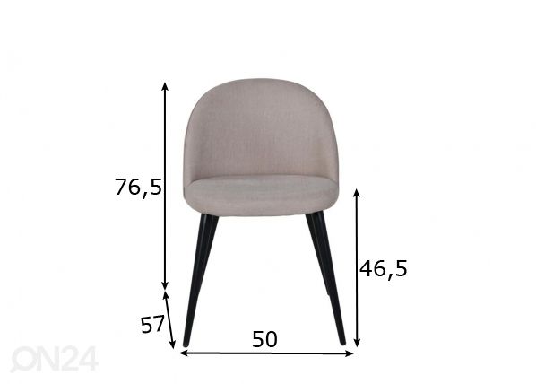 Обеденные стулья Velvet, 2 шт размеры