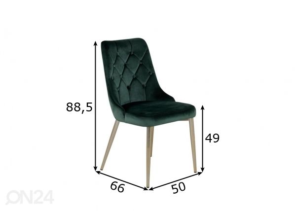 Обеденные стулья Velvet Deluxe, 2 шт размеры