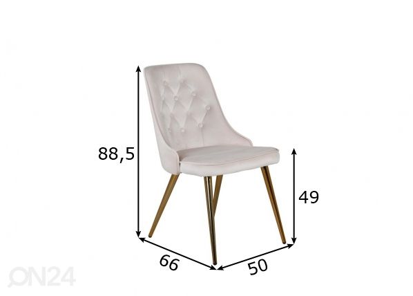 Обеденные стулья Velvet Deluxe, 2 шт размеры