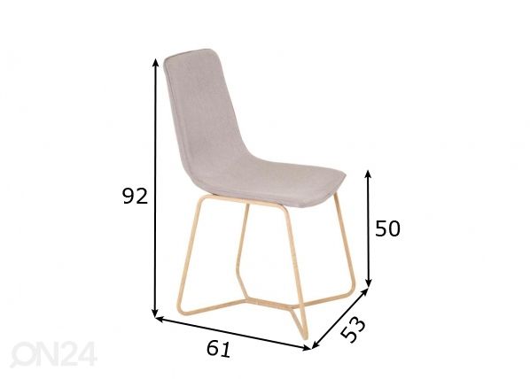Обеденные стулья X, 2 шт размеры
