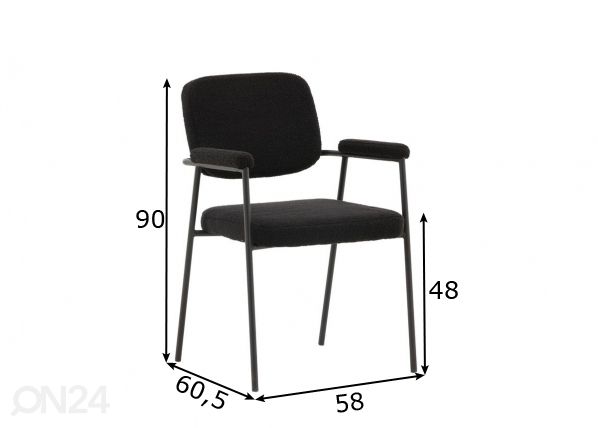 Обеденные стулья Yesterday, 2 шт размеры